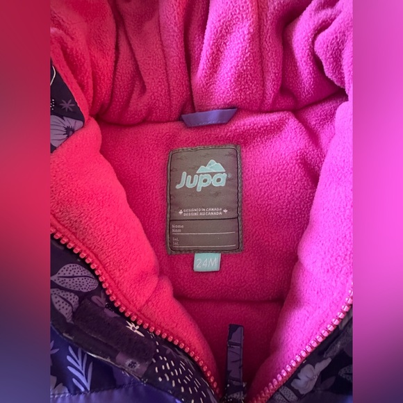 JUPA Girls Purple Jacket Cat ears on hood size 24 months - Picture 3 of 3
